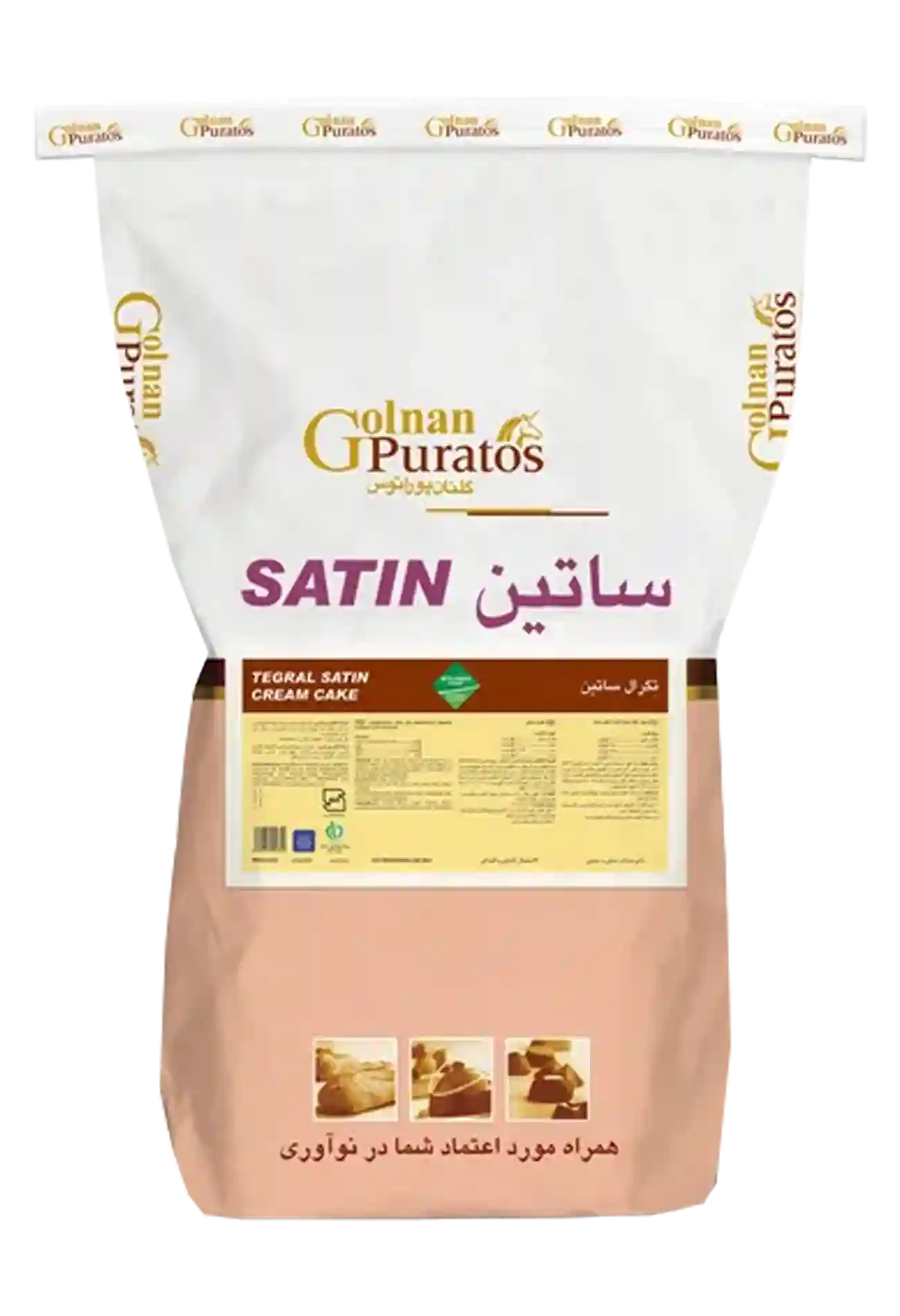 تگرال ساتین ساده گلنان